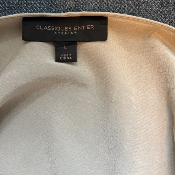 Classiques Entier 100 silk blouse size L taupe - Picture 5 of 5